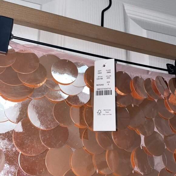 NWT J.Crew Collection Circle Sequin Mini Skirt in Peachy Pink - Picture 12 of 14